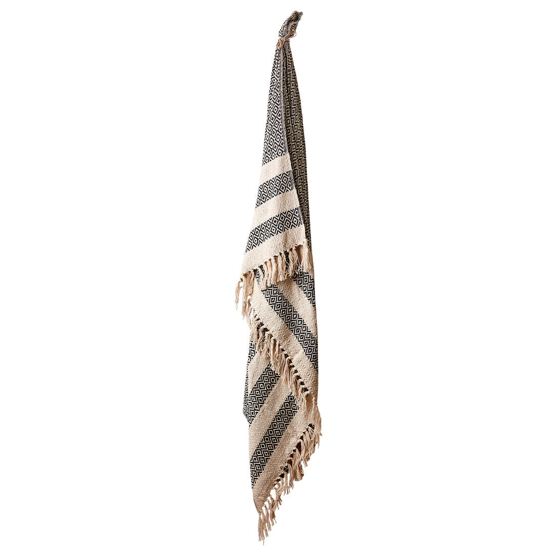 Pläd Anna 175x125 Svart/elfenben
