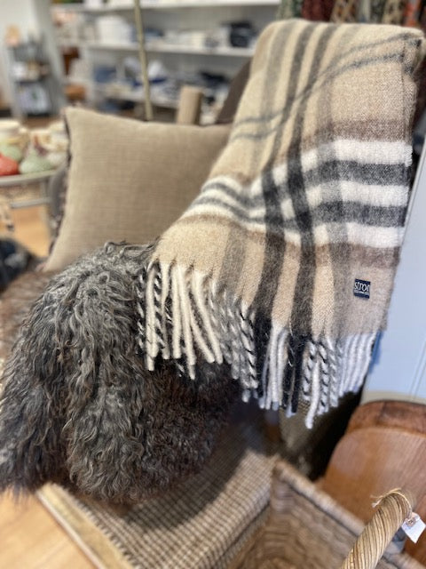 Pläd CHUNKY CHECK camel