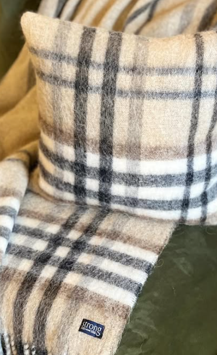 Pläd CHUNKY CHECK camel