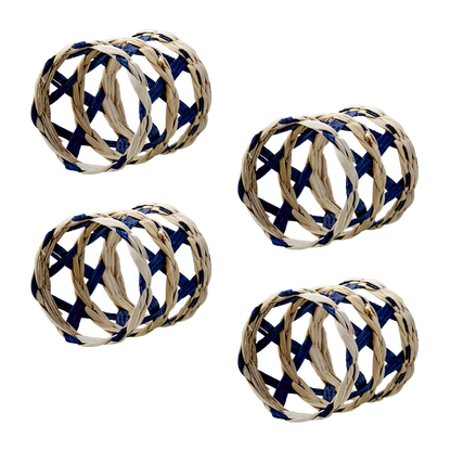 Servettring JILL blå 4-pack