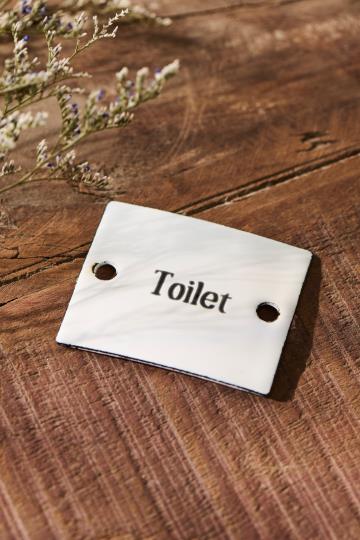 Skylt emalj TOILET