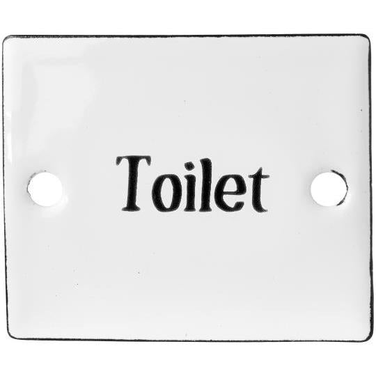 Skylt emalj TOILET