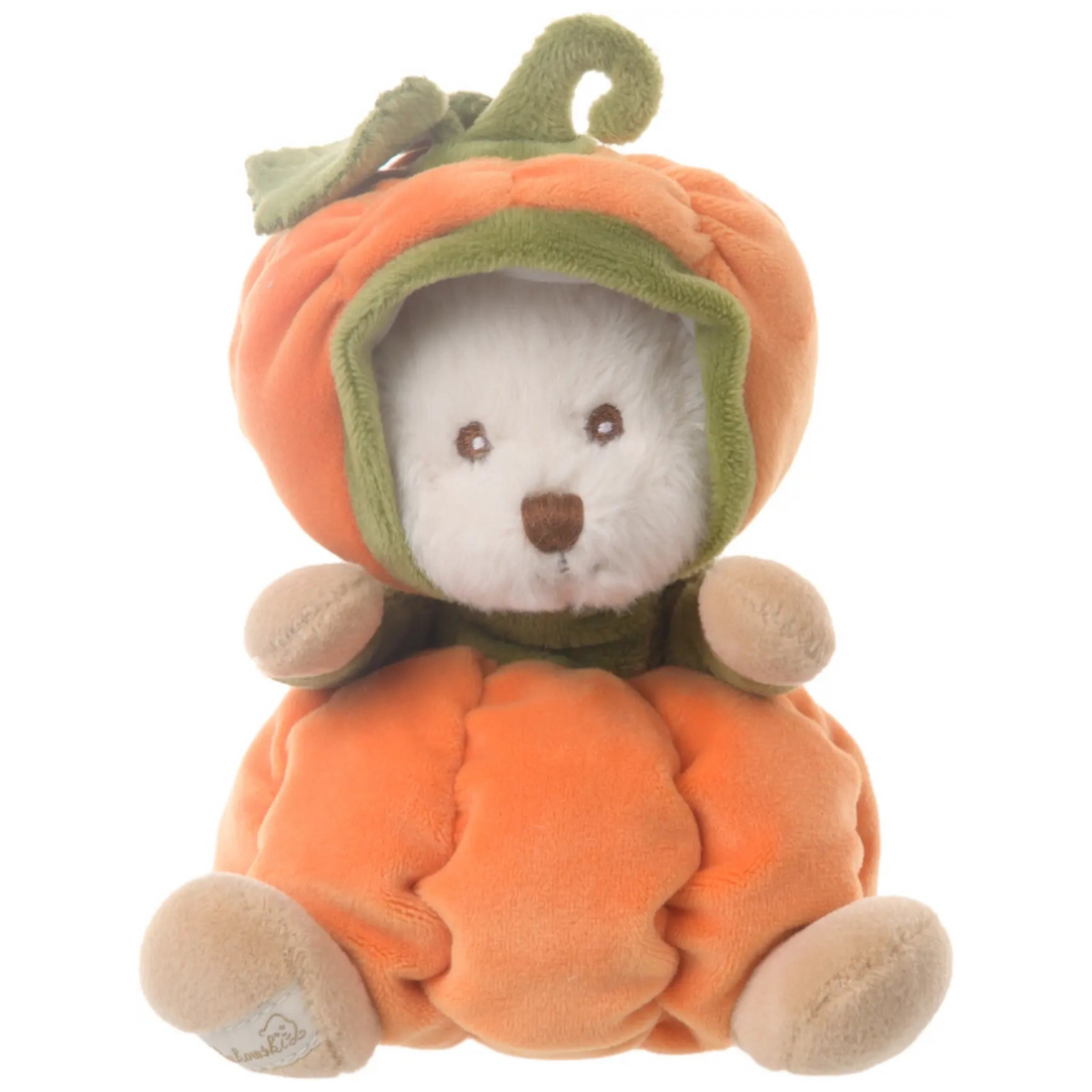 Ziggy Pumpa gosedjur 15 cm i orange pumpdräkt med gröna detaljer
